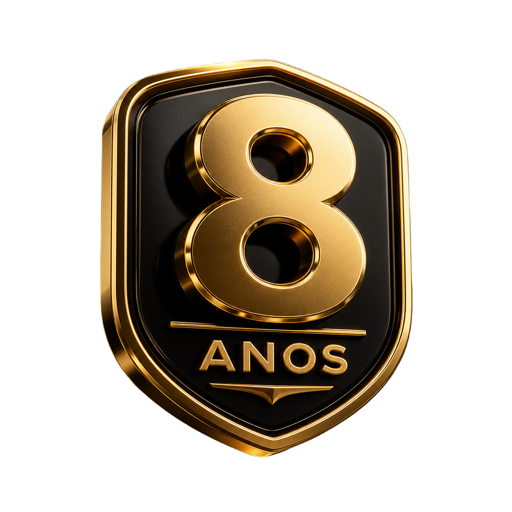 8 anos de mercado
